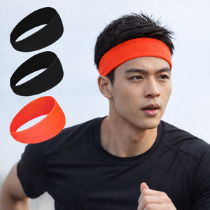 아포나 스포츠 기능성 헤어밴드 쿨 와이드 남여공용 3P, 1세트, 블랙2 네온오렌지1