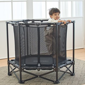 접이식 유아트램폴린 코지 인디오 원터치 접이식 트램폴린 실내 야외 어디서나 설치부터 보관까지 ONE-STEP 스마트 트램폴린 성인용, 블랙, 1개