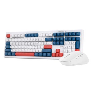 지클릭커 오피스프로 WMK50 사일런스 M 무소음 무선 블루투스 108 키보드 마우스 세트, 일반형, 건담RC1, WMK50 108키
