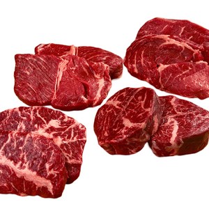 [헤비스테이크] 1.44kg 모둠 스테이크(냉장 당일발송)(부채살180gx2팩+토시살180gx2팩+등심180gx2팩+꽃등심2팩) 개별소포장, 1.44kg, 1개