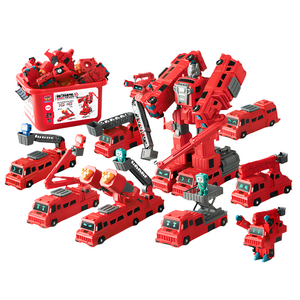 키젤로 마그네틱 변신로봇 합체 장난감, 소방차, 1개