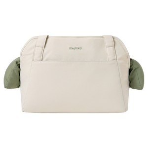 리카리카 반려동물 이동가방 + 어깨패드 + 크로스끈 세트, 크림 + 카키, 1세트