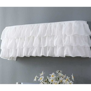 레이스프릴 에어컨 먼지 커버 벽걸이 방진 유럽풍 화이트 덮개 가정용 업소용 엔틱