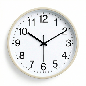 리갈 305 심플 무소음 벽시계, 아이보리