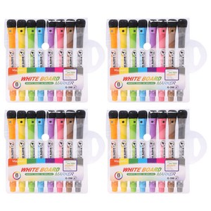 gxin 마그네틱 보드마커펜 8색 세트, 혼합색상, 4세트