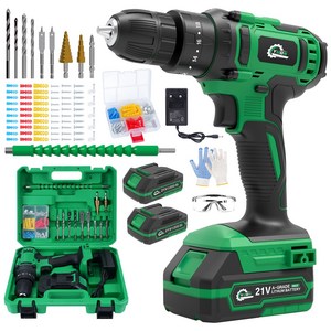 YUON 21V 무선충전 해머전동드릴공구세트 3.0Ah+배터리 2p 리튬이온배터리 SKT-7000 1개