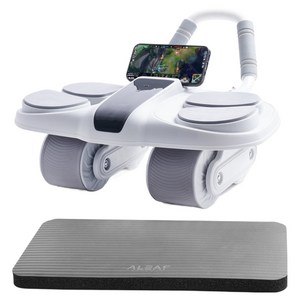 아리프 플랭크 4륜 AB슬라이드 + 무릎패드 20mm 세트, AFAB4-001, 라이트 그레이