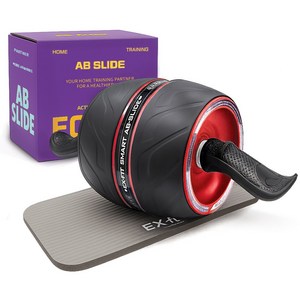 엑피트 AB슬라이드 복근운동기구 푹신한 무릎매트, 레드, 단일상품