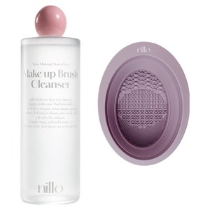 닐로 메이크업 브러쉬 클렌저 + 클렌징 패드 퍼플, 500ml, 1개
