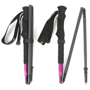 리얼하이크 카본폴드 국내제작 초경량 접이식 카본 트레킹폴 등산스틱, 2개, 퍼플