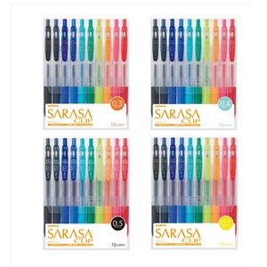 ZEBRA 제브라 사라사 클립 중성펜 10색세트