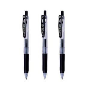 제브라 중성펜 사라사클립 JJB15 0.7mm 흑색(3개입), 3개