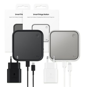 삼성 스마트 싱스 스테이션 (25W 초고속 충전기+1.8M케이블+고속 무선 충전 패드)