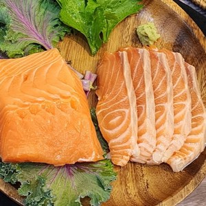 연어의 황제, 노르웨이 명품 슈페리어등급 생연어 몸,뱃살, 1박스, 1kg