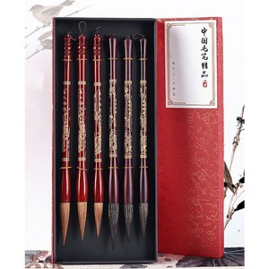 문항명필 서예 캘리그라피 동양화 돌오소리모 족제비모 고급 선물 세트, 6종