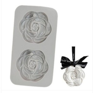 임시 실리콘 몰드 까멜리아 타블렛 석고방향제 2구 캔들