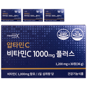 (넥스모스 본사직영) 압타민C 비타민C 1000mg 플러스, 4개, 30정