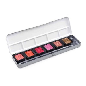 수채물감 펄 6색 팔레트 어린이수채화물감 그림물감 물감붓세트 eso+483co