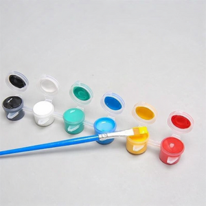 1+1 미니 아크릴 물감 6색 + 붓 세트 (총 2세트)