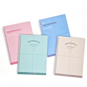 공부 수학오답노트 필기 정리 문제풀이 무선 개념 10개묶음 4분할 연습장, 1개, 랜덤배송