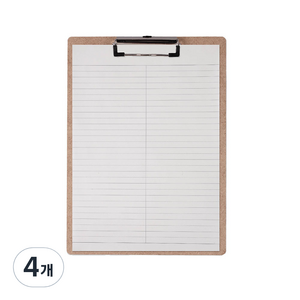 A4 클립보드 양면 수학노트 2p, 혼합색상, 4개