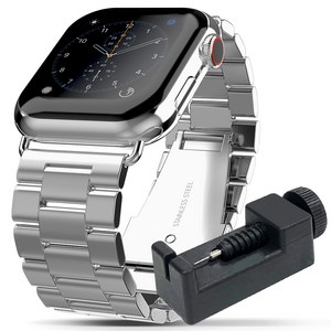 구스페리 메탈 스틸 밴드 스트랩, 실버, 1개