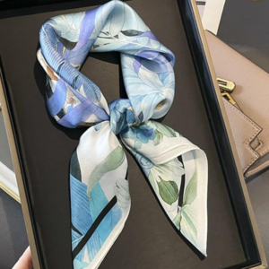 뉴크존 100% 천연 실크 정사각 스카프