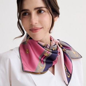 [백화점정품] 닥스 실크100% 베이지 미니 사각 여성용 고급 우아한 스카프