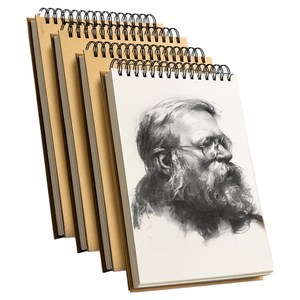 문구담 두꺼운 크로키 미술 드로잉 스케치북 크래프트 60매, 8절, 4개