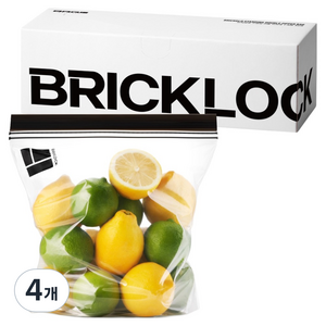 브릭글로 브릭락 두꺼운 스탠딩 더블 냉장 냉동 겸용 지퍼백, 대(L), 4개, 40개입