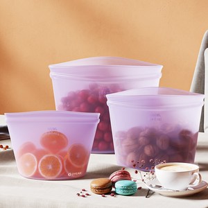 OYEAH  밀폐 실리콘 지퍼백 3종 세트  프리미엄 실리콘 지퍼백