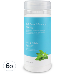 자연지애 1:1 눈꽃 스테비아 에리스리톨, 400g, 6개