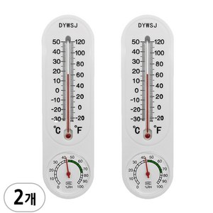 플라스틱 온습도계 A타입, 화이트, 2개, 1개입