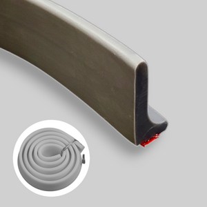 L자 물막이 실리콘 몰딩 물넘침 방지 베란다 욕실 난간 물받이, 그레이 2M, 2개