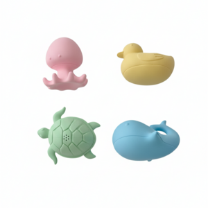 베비몽 말랑 물총 목욕놀이 물놀이 실리콘 목욕장난감 4종, 혼합색상, 1개