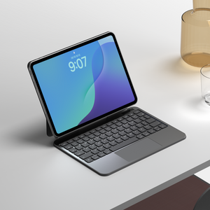 [풀 알루미늄 바디] 링크프로 아이패드 매직키보드 케이스 에어4 5 6 7세대 M2 프로3/4/5/6세대 11/12.9/13인치 블루투스 한글각인 백라이트 구조독 호환, 1개, 블랙