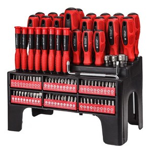 정밀 드라이버 세트 100 in 1 십자 일자 안경 시계 별 나사 복스알 수공구 절단도구, 1개