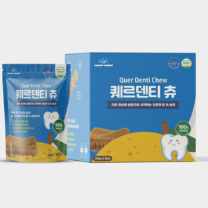 촘촘 영양 가득 말랑한 특허가 있는 강아지덴탈 껌 퀘르덴티츄 배과일 베이스, 1개, 1.4kg, 과일맛(배과일 베이스)