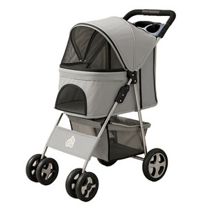뽀또펫 경량 강아지 개모차 일체형 폴딩 펫 유모차