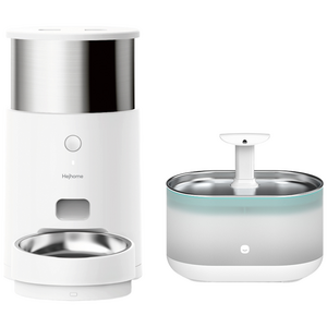 헤이홈 강아지 고양이 스마트 펫 자동 급식기 CARE + 급수기 물그릇 밥그릇 정수기 세트