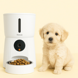 모이쯔 스마트 카메라 자동급식기+받침대 앱연동 실시간소통가능