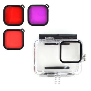 고프로 히어로 13 12 11 10 9 호환 액션캠 방수 하우징 케이스 렌즈 필터