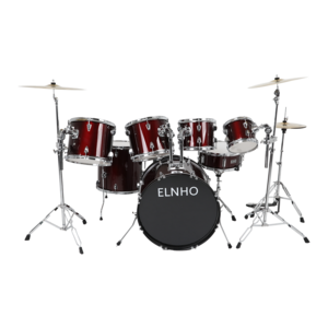 엘노 고품질 5구, 7구 드럼풀세트, 전문가용, 의자+스틱 무료증정, 7구드럼HE227-P4
