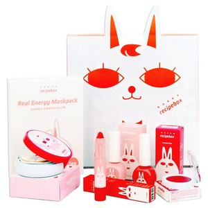 레시피박스 어린이 화장품 선물세트 선쿠션패키지, 매니큐어 2p + 선쿠션 + 립크레용 + 블러셔 + 마스크팩 5p + 선물박스, 1세트