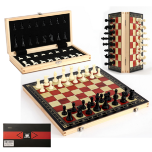 마이스터라인 프리미엄 원목 접이식 자석 체스