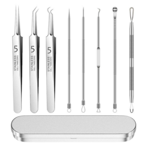 니드닛 피지 압출기 블랙헤드 제거기 8종 세트 핀셋 큐렛