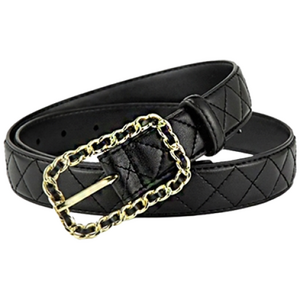 에르모사제이 WB007 여자 빅 퀄팅 가죽 허리띠 소가죽 여성 벨트