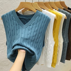 어썸풀 여성용 베인라트 브이넥 니트 조끼 A26SPV121914