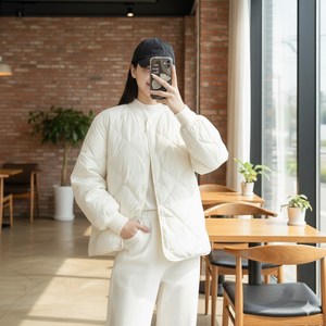 노카라 퀄팅 경량 얇은 패딩 LM0167 퍼 사파리 숏 집업 보온 점퍼 맨투맨 패딩 아웃도어 야상 퍼 패딩점퍼