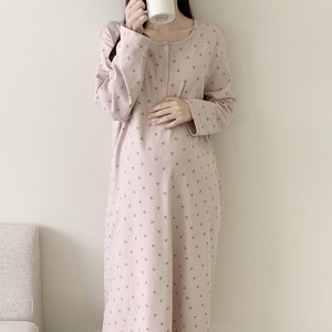 루시드라잇 애즈벨 플라워 임산부잠옷 수유 원피스 임부복